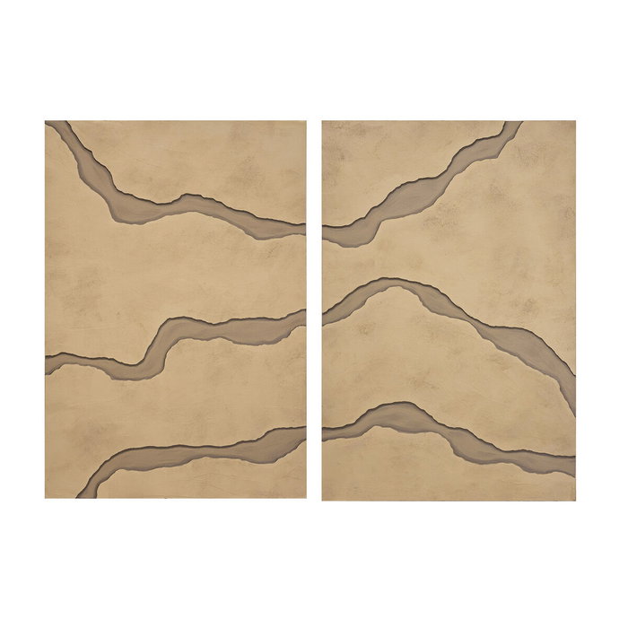 Home ESPRIT Toile Beige Moderne 80 x 3,5 x 120 cm (2 Unités) Home ESPRIT Toile Beige Moderne 80 x 3,5 x 120 cm (2 Unités)