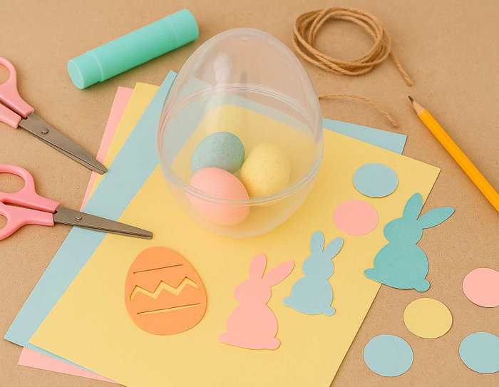 Innspiro Pack de 6 œufs en plastique transparent de 12 cm