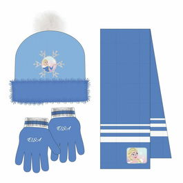 Bonnet et gants Frozen Bleu