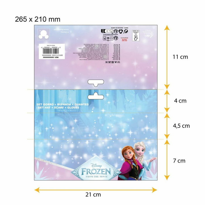 Bonnet et gants Frozen Bleu