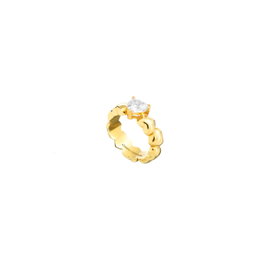 Chiara Ferragni Bague Cuoricino Dorée Taille 16
