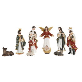 Crèche de Noël Home ESPRIT Multicouleur Résine (8 Pièces)