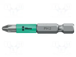 WERA Embout de tournevis Phillips ACR® PH2 1/4 de 50 mm