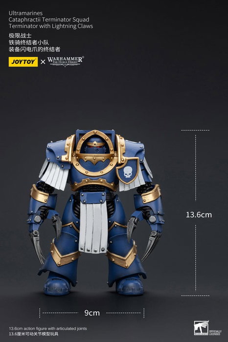 Warhammer The Horus Heresy figurine 1/18 Ultramarines Cataphractii Terminator Squad Terminator with Lightning Claws 14 cm