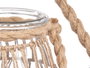 Giftdecor Porte-bougie en verre et corde naturelle 16 x 21 x 14 cm (Set de 6)