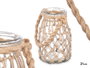 Giftdecor Porte-bougie en verre et corde naturelle 16 x 21 x 14 cm (Set de 6)