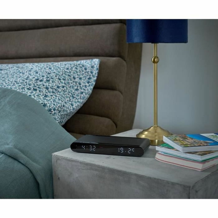 Thomson Réveil station de charge Noir - Induction 15W, Température, Port USB-C Thomson Réveil station de charge Noir - Induction 15W, Température, Port USB-C