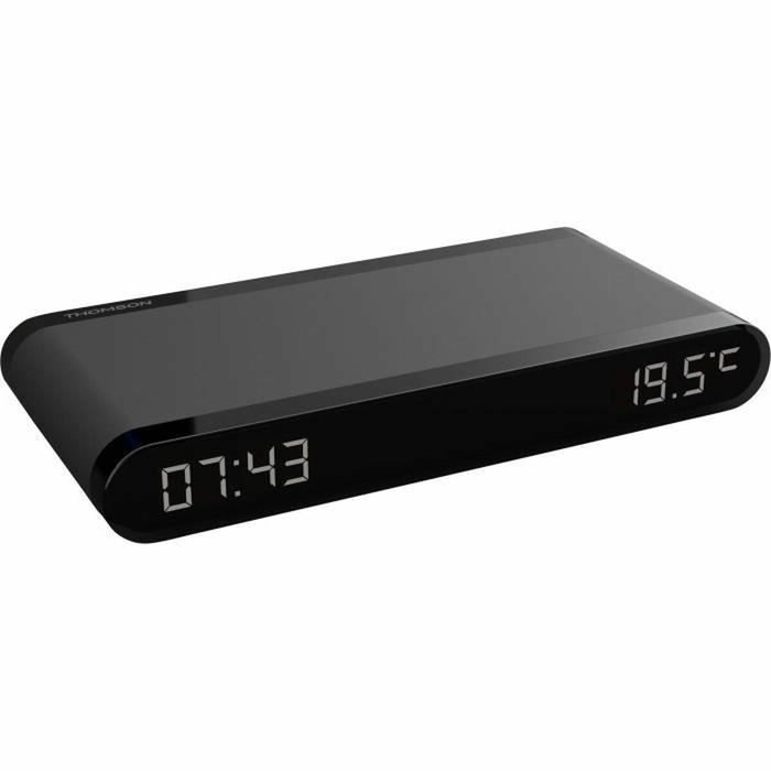 Thomson Réveil station de charge Noir - Induction 15W, Température, Port USB-C Thomson Réveil station de charge Noir - Induction 15W, Température, Port USB-C