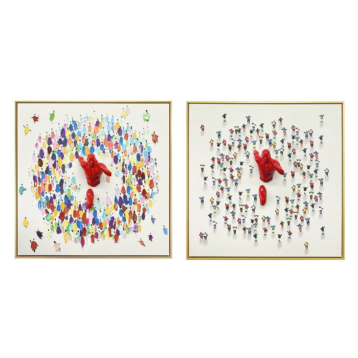 Home ESPRIT Toile Homme Rouge 80 x 80 cm Home ESPRIT Toile Homme Rouge 80 x 80 cm