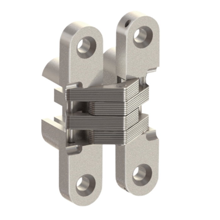 POTTKER Bisagra Invisible Leyda pour Tables Épaisseur 22-30mm Zamak Nickel 180° POTTKER Bisagra Invisible Leyda pour Tables Épaisseur 22-30mm Zamak Nickel 180°