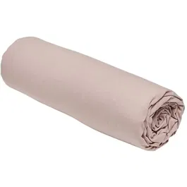 Today Drap housse Essential - 90 x 190 cm (1 personne) - 100% Coton uni - Coloris Rose des sables