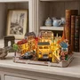 Kit DIY Maquette 3D Book Nook Serre Livre - Paysage Parisien avec Tour Eiffel, Voiture Ancienne et Balcons Fleuris - Nookland - 25 x 21 x100% en français.