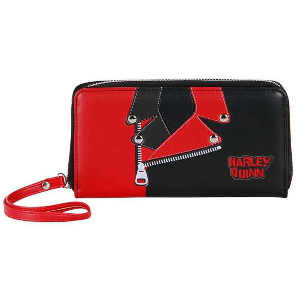Karactermania Billetero Essential Harley Quinn Jacket - Portefeuille 12 compartiments cartes, 2 pour billets, monnaie - PVC/Polyester - 10 x 19 x 2 cm