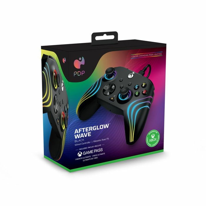 PDP Manette de jeu Afterglow Wave Filaire Noire PDP Manette de jeu Afterglow Wave Filaire Noire
