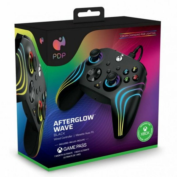 PDP Manette de jeu Afterglow Wave Filaire Noire PDP Manette de jeu Afterglow Wave Filaire Noire