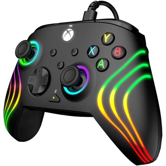 PDP Manette de jeu Afterglow Wave Filaire Noire PDP Manette de jeu Afterglow Wave Filaire Noire