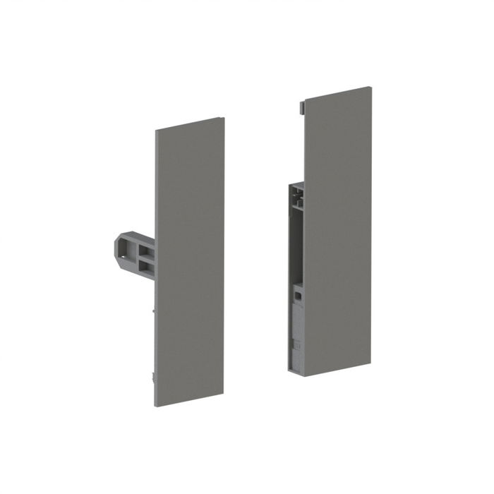 HERRAJES ALK Jeu de Fixation Frontal Qube H90 H120 H185 Finition Antracite Hauteur H120