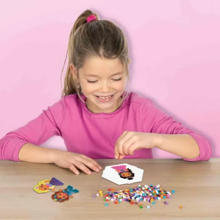 SES Creative - Coffret de perles à repasser, Princesses et animaux - 1600 perles, plaque et modèles inclus