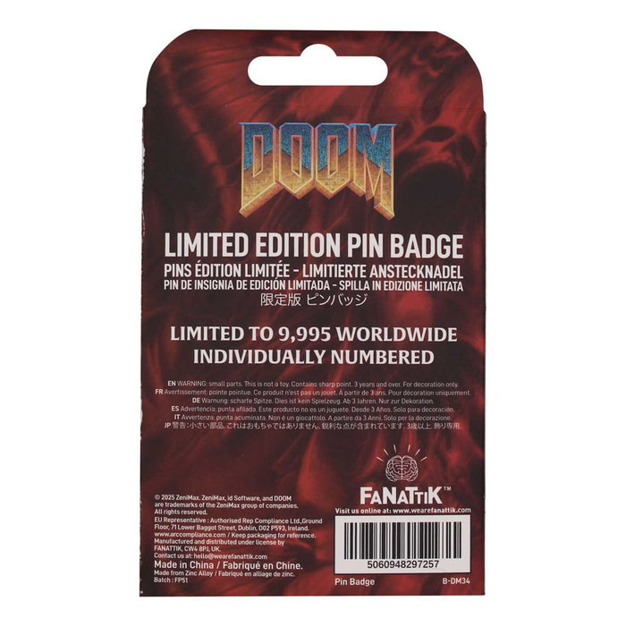 Doom pin Floppy Disk Limited Edition Doom pin Floppy Disk Limited Edition