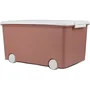 Thermobaby PLAYBOX - Coffre de rangement mobile avec roulettes, pour chambre d'enfant, taille Medium, couleur Rose
