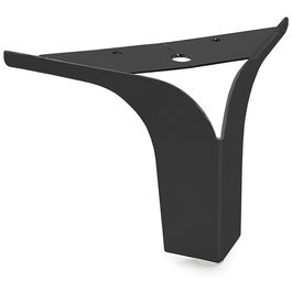 Q&Q Pata Metal Vital Pied de meuble Noir Mat 150x150 H125