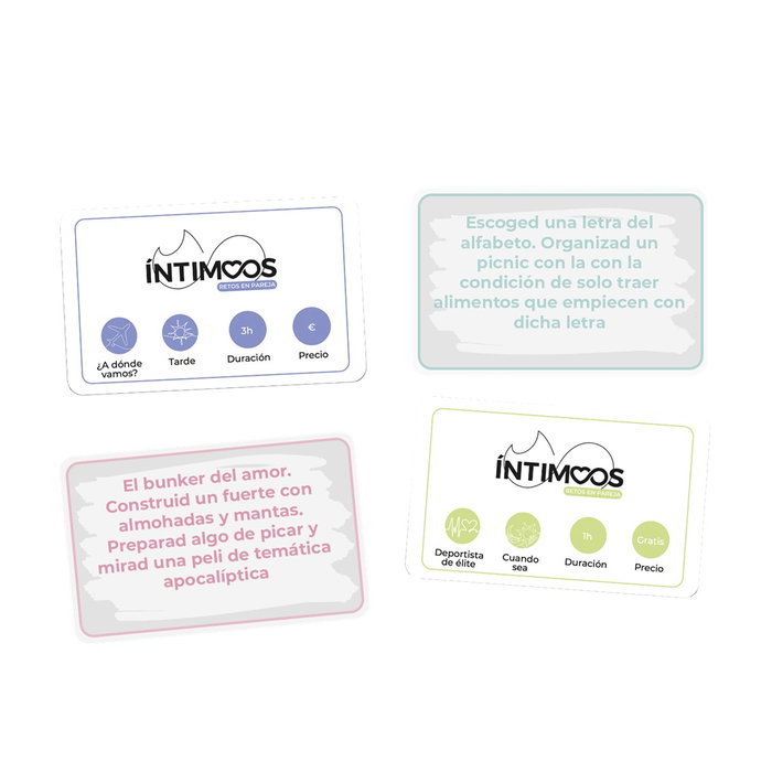 La Caja Intimoos Retos en Pareja LCIN01ES – Jeu de société pour couples en espagnol, 180 cartes de défis