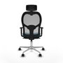 Piqueras y Crespo Chaise de Bureau 1D086N2 Gris Vert pétrole