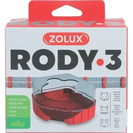 Zolux Rody3 RodyLounge Maison de toilette pour cages pour petits rongeurs Hamster Grenadine - Accessoire hygiène plastique