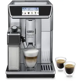 Delonghi ECAM650.85.MS PrimaDonna Elite Experience - Machine à café expresso automatique avec broyeur à grains, gris, connectée, écran tactile 4.3 pouces