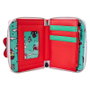 LOUNGEFLY Cartera - Porte-cartes Hello Kitty Sanrio motif Arbre de Noël avec fermoir à glissière, en similicuir avec paillettes