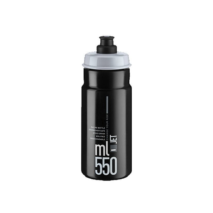 Elite Bidon Elite Jet Plus 550 ml Noir Logo Gris Elite Bidon Elite Jet Plus 550 ml Noir Logo Gris
