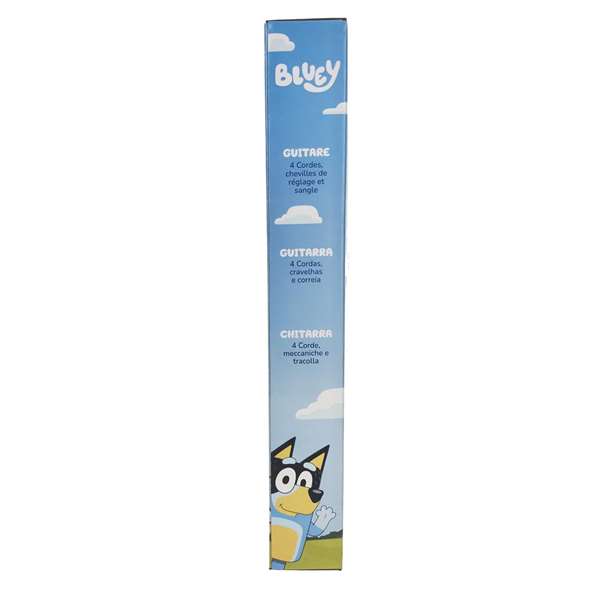 Reig Guitare jouet 4 cordes avec étui, motif Bluey, dimensions 35,3 x 14,5 x 5 cm, pour enfants à partir de 3 ans, fonctionne avec 4 piles LR6