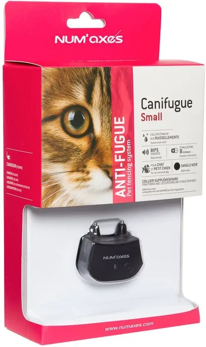 Num'Axes Collier anti-fugue pour chats et petits chiens CANIFUGUE Taille Small Noir - Délimitation de périmètre