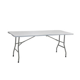 Marbueno Table Pliante en Résine Grise 180x70x74 cm