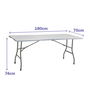 Table Piable Marbueno Gris 70 x 74 x 180 cm