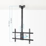TooQ Support Plafond VESA pour Écran 43-86 Pouces, Noir, Acier, Hauteur Réglable, Inclinable, Rotatif, Jusqu'à 60 kg