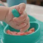 Nuby Lot de 3 premières cuillères bébé en silicone - Rose / Bleu / Vert - Dès 6 mois
