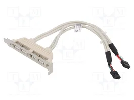 DIGITUS Adaptateur sur lamelle USB 2.0 beige