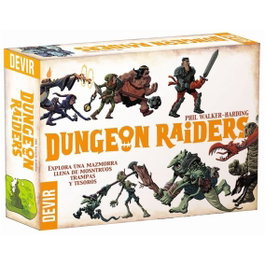 Jeu de société Devir Dungeon Raiders – Édition rénovée avec Albert Monteys, cartes compactes, stratégie et aventure rapide