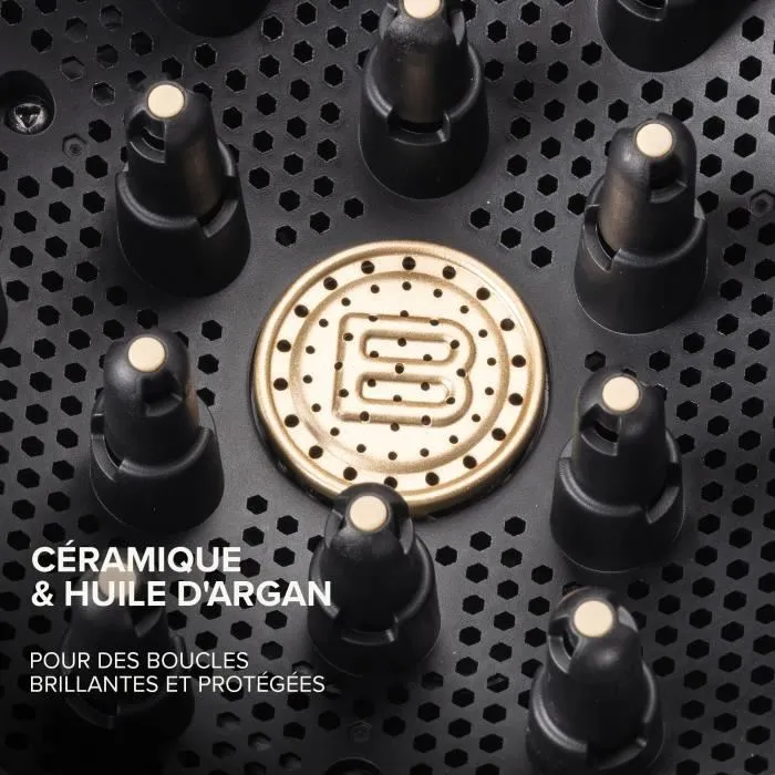 Bellissima Sèche-cheveux Diffon Supreme Curl Flow XL pour boucles souples et définies - Noir et or