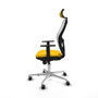 Piqueras y Crespo Chaise de Bureau 1D086G2 Jaune avec Appui-tête