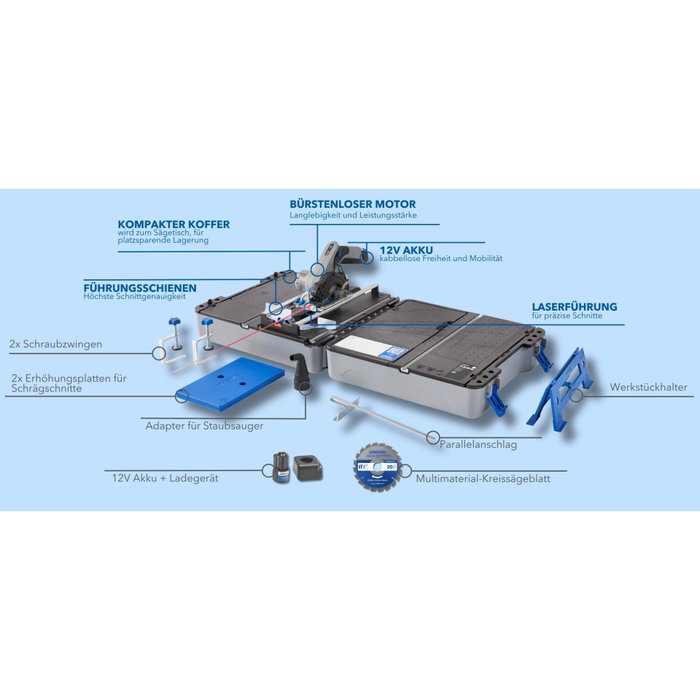 Dremel Blueprint CS12V-S1C Station de sciage 12V avec batterie 2Ah