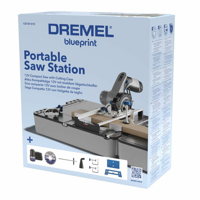 Dremel Station de sciage CS12V-S1C avec scie compacte 12V, batterie 2Ah et chargeur Dremel Station de sciage CS12V-S1C avec scie compacte 12V, batterie 2Ah et chargeur