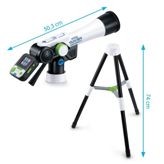 VTech Genius XL Télescope Vidéo Interactif pour Enfants avec Écran 2.4", Zoom x110, Fonction Photo, Contenu NASA - 7 à 99 ans VTech Genius XL Télescope Vidéo Interactif pour Enfants avec Écran 2.4", Zoom x110, Fonction Photo, Contenu NASA - 7 à 99 ans
