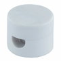 F-Line Attache de câbles ronde en plastique blanc, 5 unités