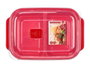 LEKNES Boîte à lunch rouge avec séparateur 1,2L