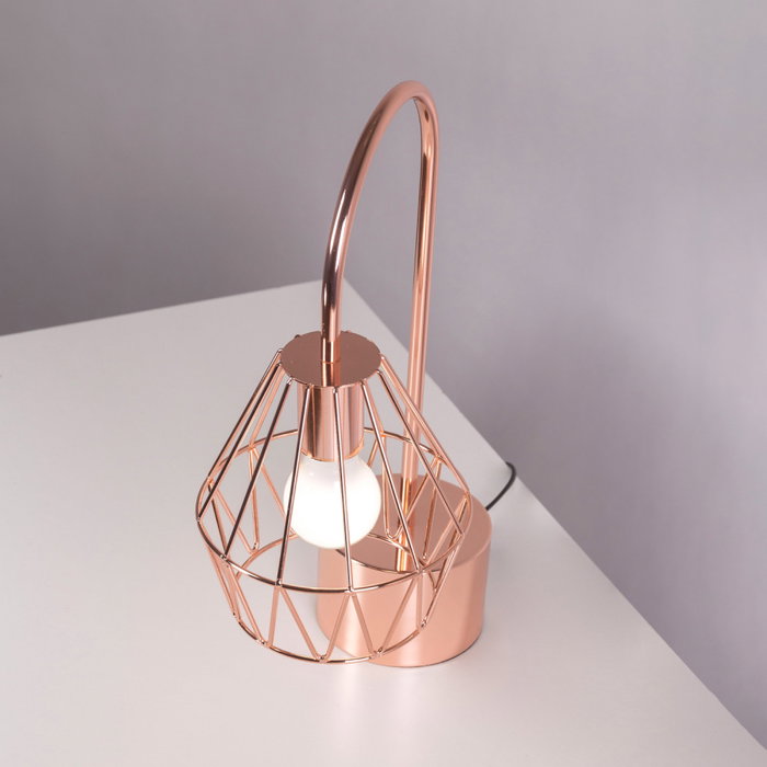 Uluberiya Lampe de Table SKD-T1008 en Acier Design Élégant pour Salon Chambre Cuisine Ampoule E27 LED