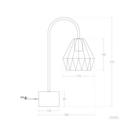 Lampe de table Uluberiya en acier