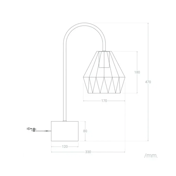 Lampe de Table Uluberiya Acier SKD-T1008 Moderne Design E27