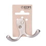 Edm Colgador doble de latón níquel mate 7,5 x 5 cm
